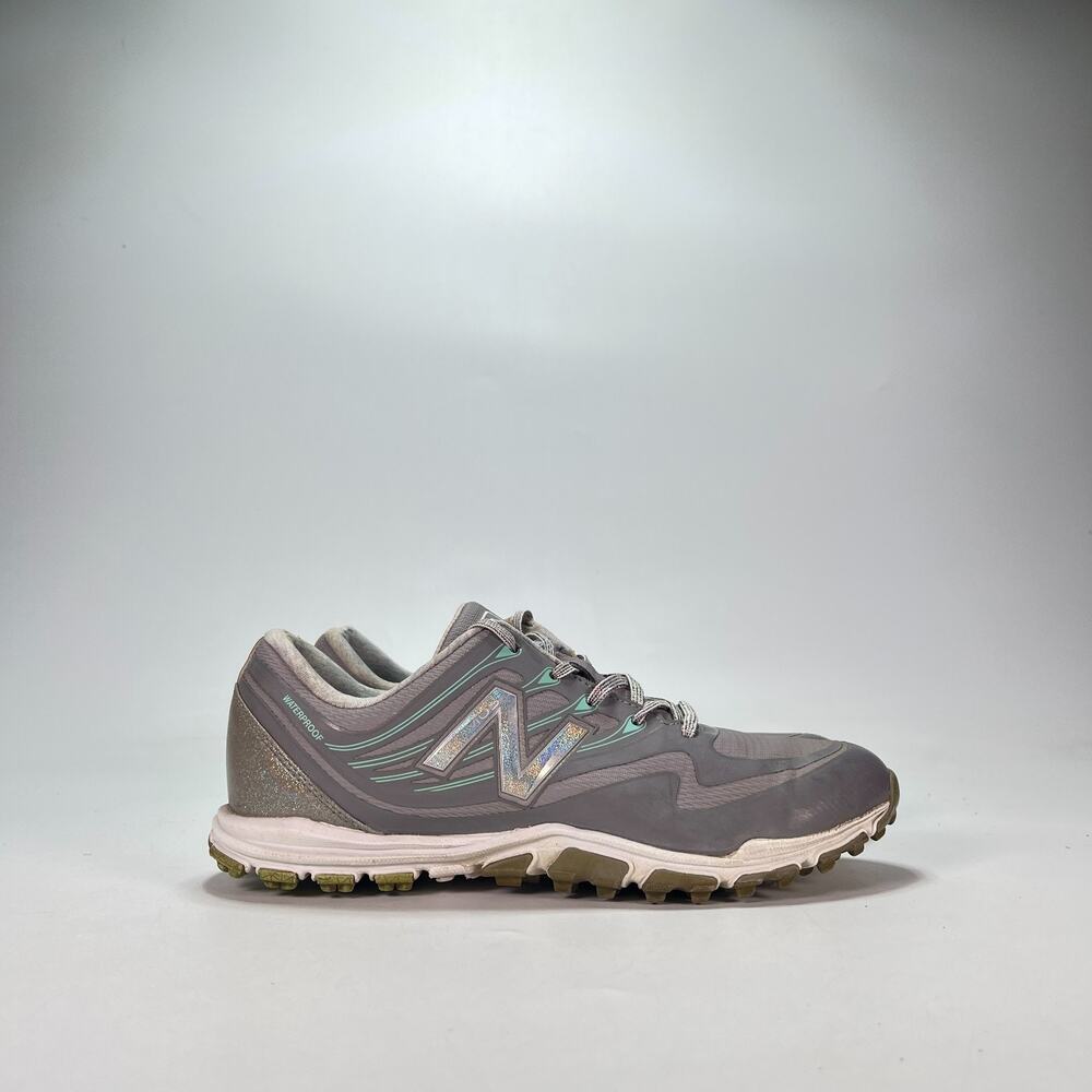 New Balance Minimus Grey Mint Waterproof Lace Golf Shoes NBGW1005 Women's Size 7
